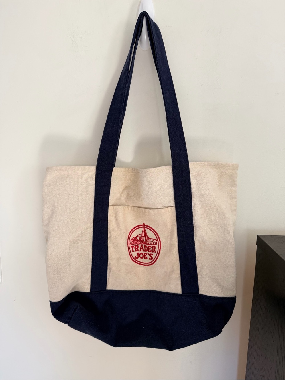 Trader Joe’s canvas Large Reusable Tote Bag Viral Grocery Everyday Carry Bag